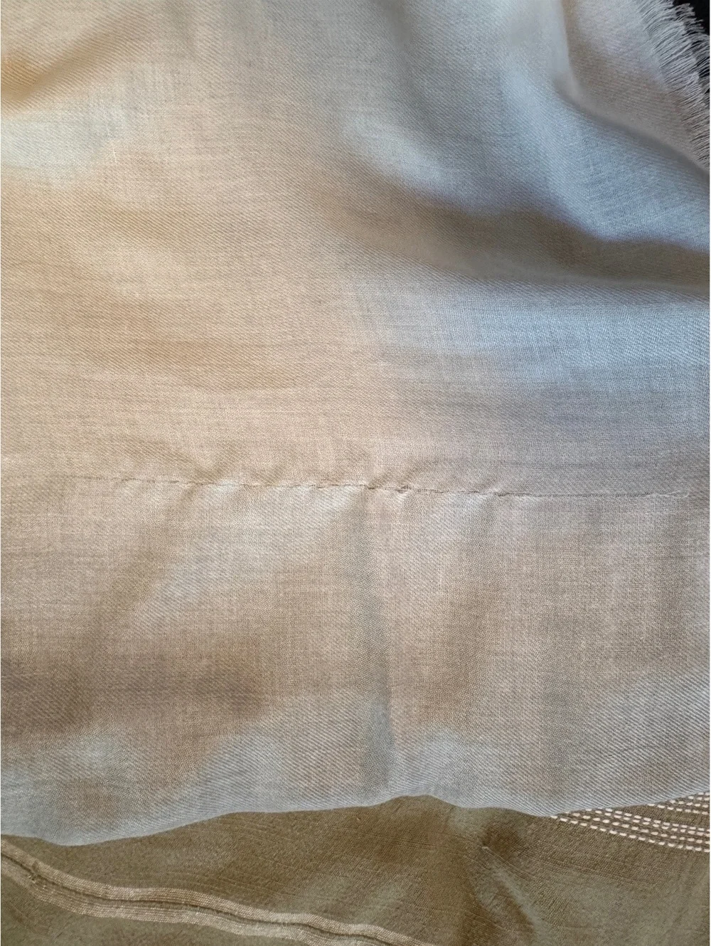 Cushnie Ombre Gradient Shawl Wrap Scarf in Black and White